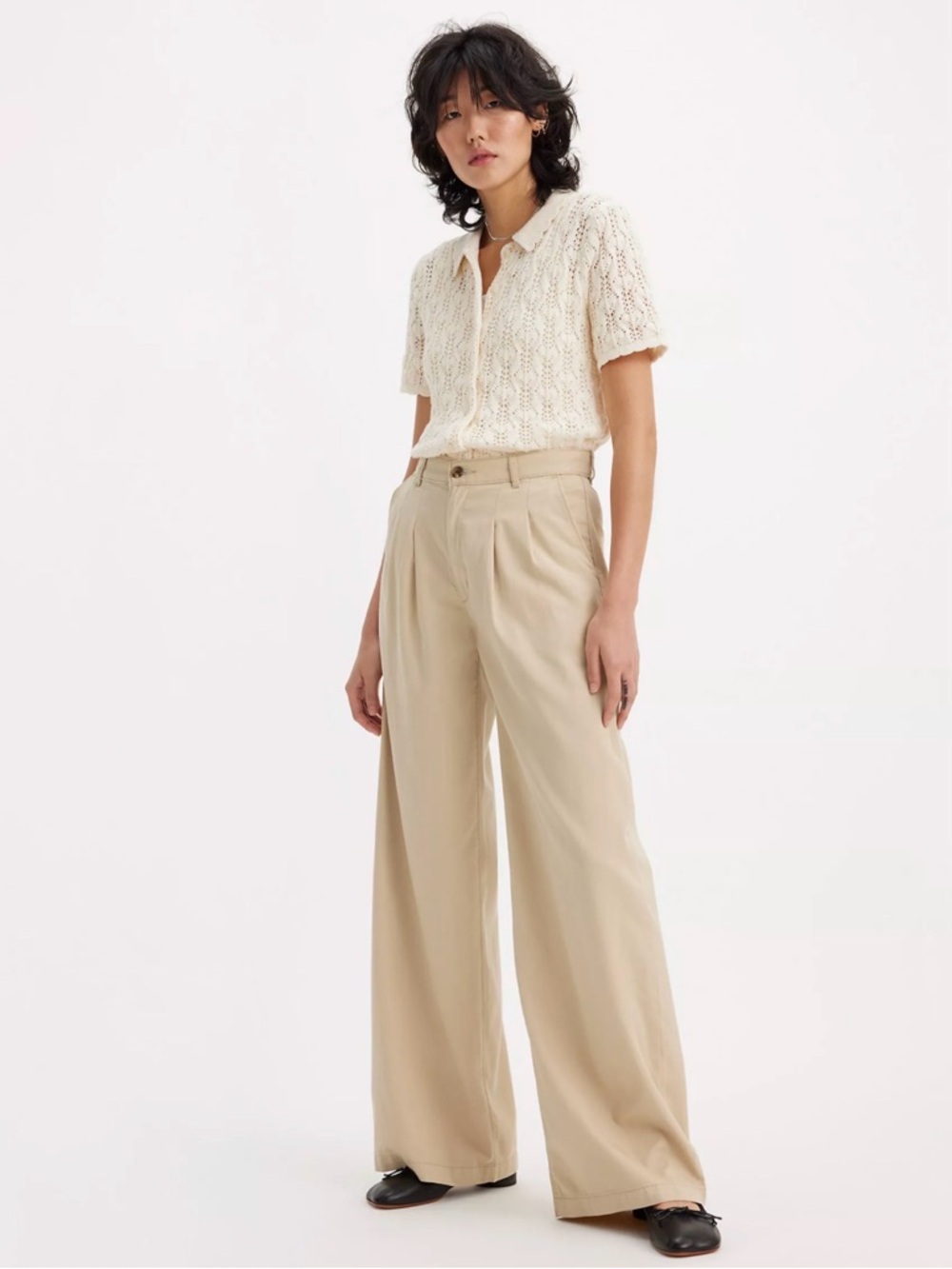Levi's® Premium PLEATED WIDE LEG TROUSER PANTS